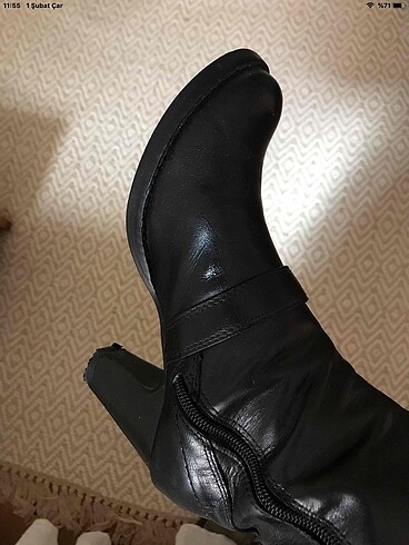 36 Beden Replay deri siyah topuklu çizme