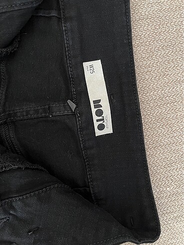 26 Beden siyah Renk Topshop yüksek bel siyah mini kot şort