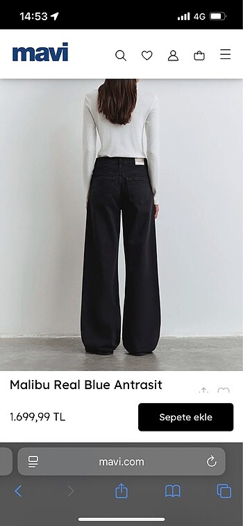 s Beden Mavi Malibu jean