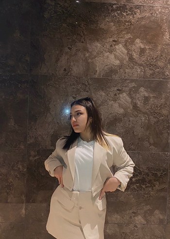 Zara Ekru Oversize Takim