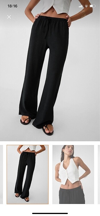 Stradivarius Stradivarius keten pantolon