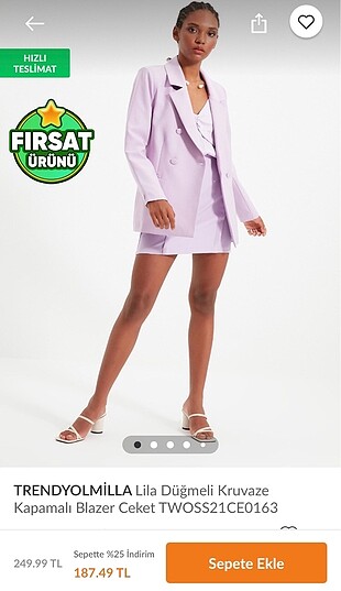 Trendyol & Milla Trendyolmilla lila/mor blazer ceket
