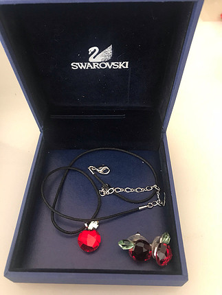 universal Beden kırmızı Renk Swarovski Set