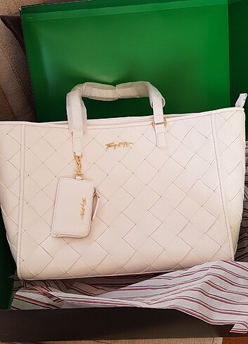 Tommy hilfiger beyaz omuz çantası