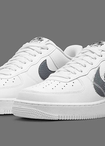 Nike Air Force 1 Low Spray Painted Swoosh White Black Grey 40/45