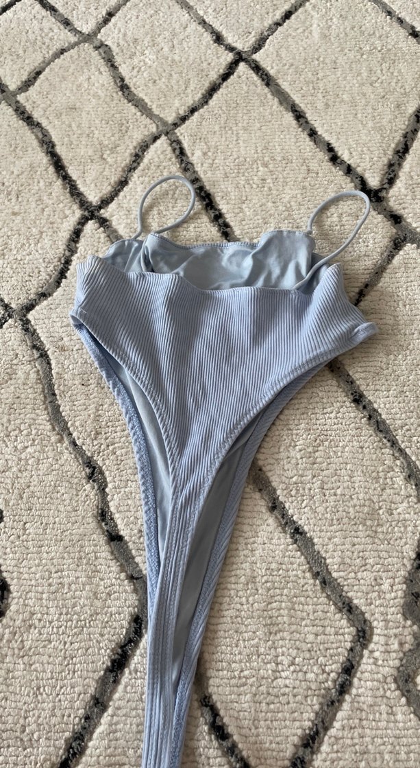 Mavi İnce Askılı Bebek Slingi - Görsel 2