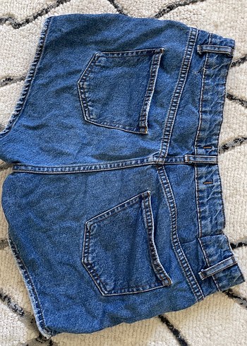 Addax Salaş Kesim Mavi Midi Denim Şort