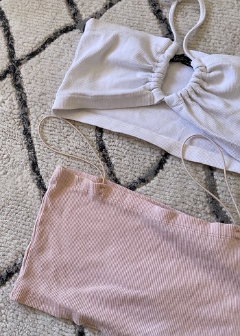 Beyaz Mini Street Wear Bralet