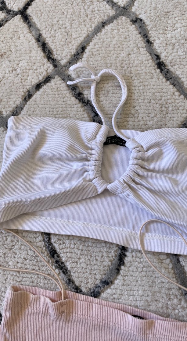 Beyaz Mini Street Wear Bralet - Görsel 2