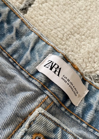 Zara Gri Kadın Bol Kesim Denim Pantolon
