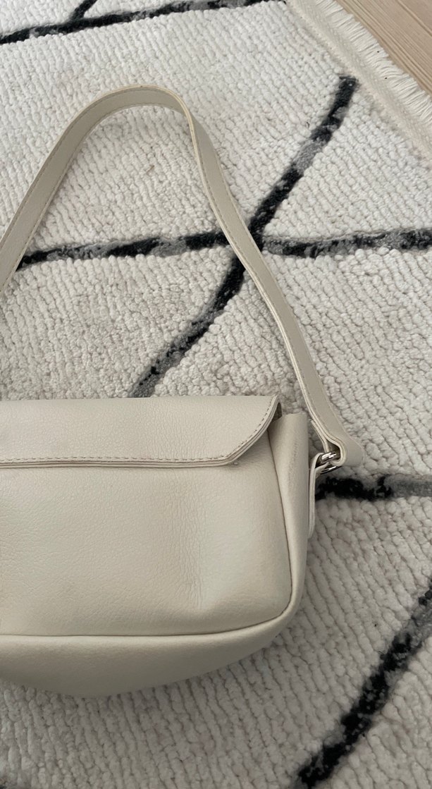 Gri Deri Kadın Çapraz Çanta - Görsel 3