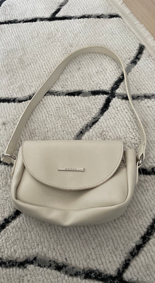 Gri Deri Kadın Çapraz Çanta - Görsel 2