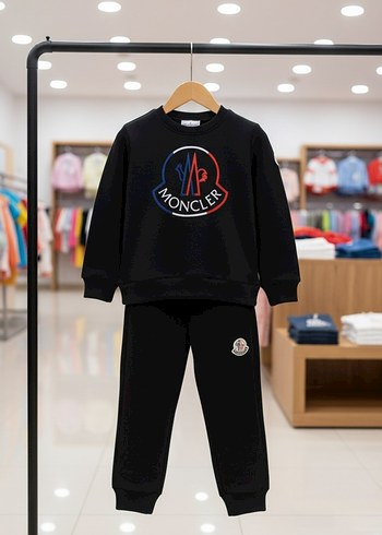 Moncler Siyah Çocuk Eşofman Takımı