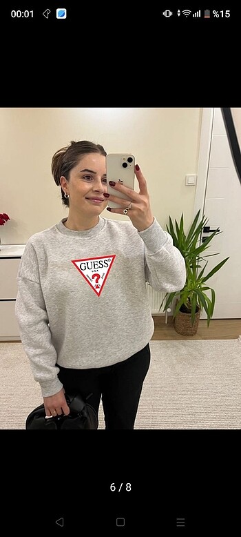 Diğer Guess Baskı lı Sweatshirt