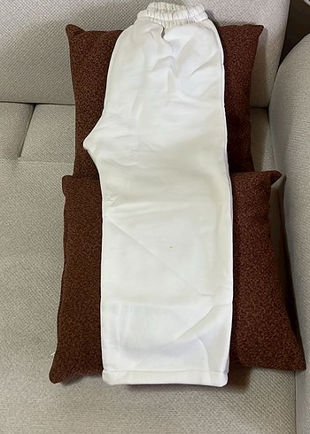 Beyaz Midi Kadın Eşofman Altı