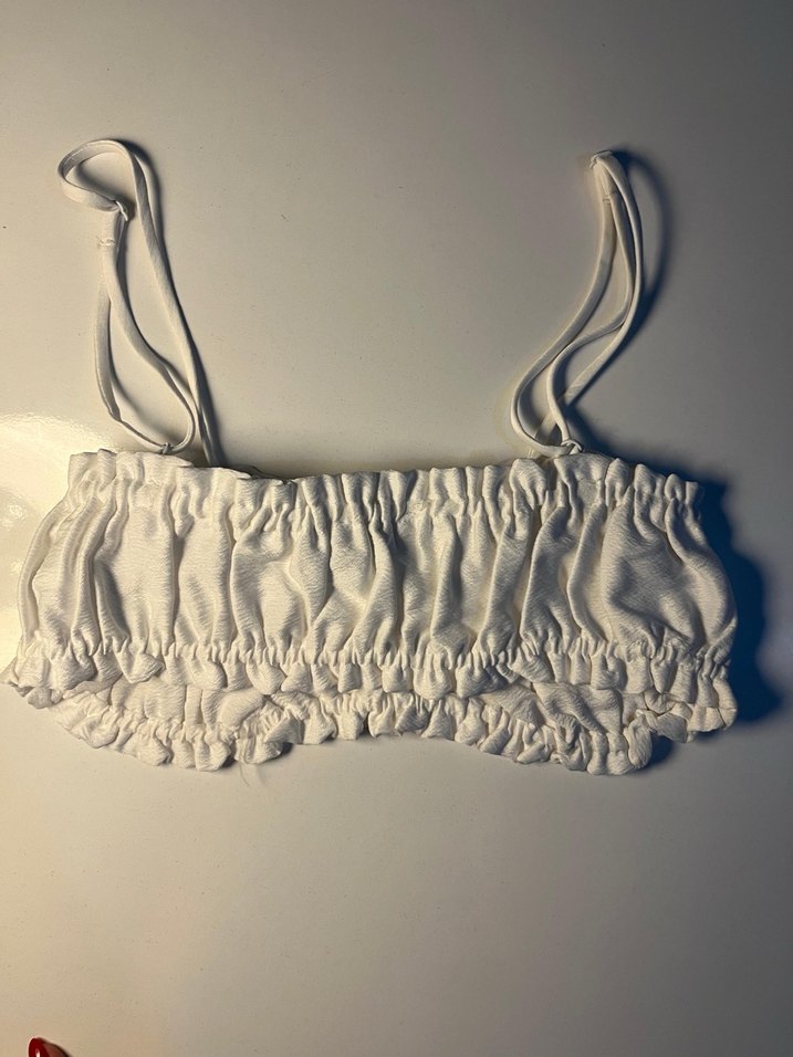 Beyaz Mini Askılı Bustiyer - Görsel 4