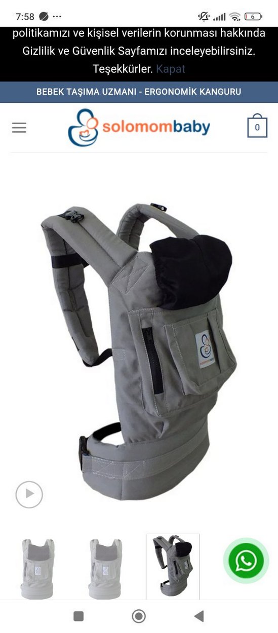Gri Solomombaby Bebek Taşıyıcı - Görsel 2
