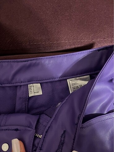 H&M H&M Mor Deri Pantolon