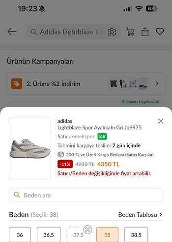 Adidas Adidas kadın Lightblaze spor ayakkabı