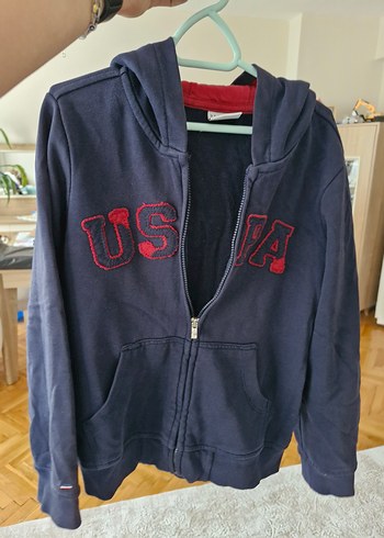 U.S Polo Assn. U.S. Polo Assn. Erkek Çocuk Kapüşonlu Fermuarlı Sweatshirt