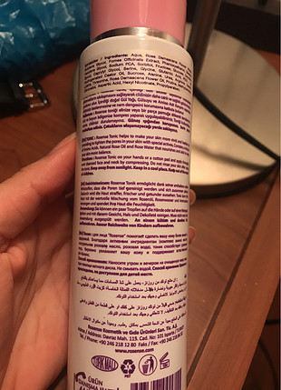 Diğer GÜL SUYU TONİK ROSENSE