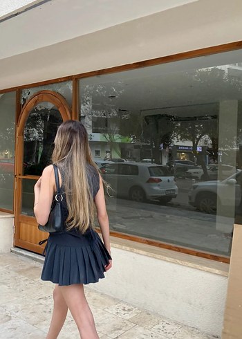 Gri pileli Lolita etek - Görsel 2