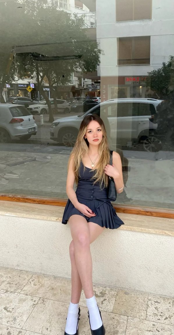 Gri pileli Lolita etek - Görsel 3