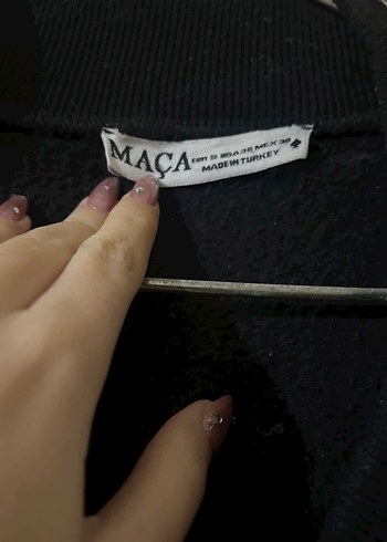 Siyah Kadın Midi Bomber Ceket - Görsel 3