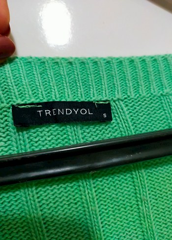 Renkli V Yaka Örgü Kadın Kazak - Görsel 2