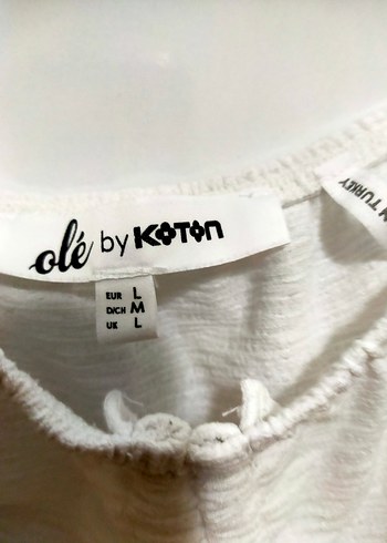 Beyaz Kısa Kollu V Yaka Mini Keten Bluz - Görsel 2