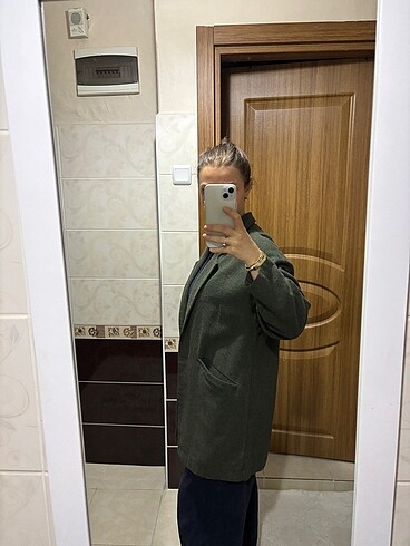 s Beden yeşil Renk Oversize Ceket