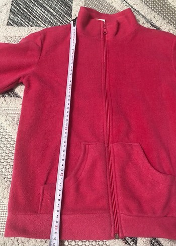 Fuşya Fermuarlı Polar - Görsel 3