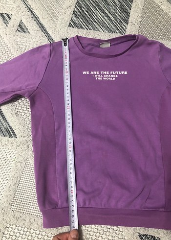 Mor Uzun Kollu Sweatshirt - Görsel 2