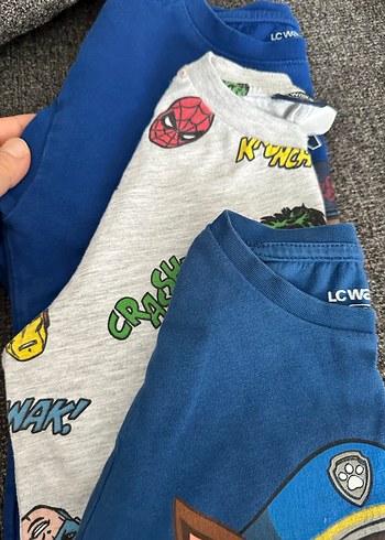 Erkek Çocuk Renkli Baskılı Kısa Kollu Pijama Takımı - Görsel 3