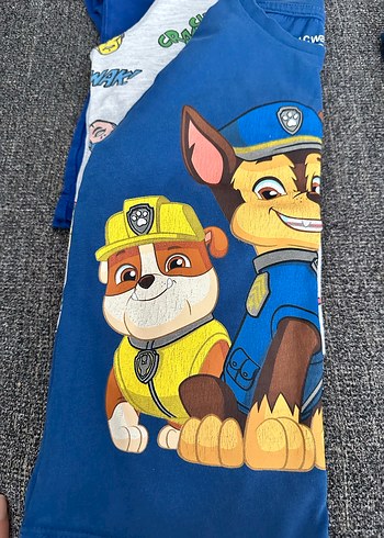 Erkek Çocuk Renkli Baskılı Kısa Kollu Pijama Takımı - Görsel 4