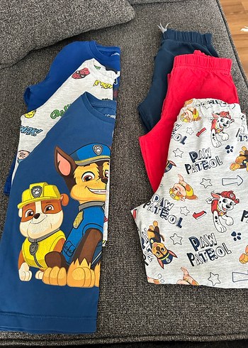 Erkek Çocuk Renkli Baskılı Kısa Kollu Pijama Takımı - Görsel 2