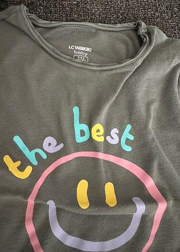 Kız Çocuk Gri Baskılı Pamuklu Atlet - Görsel 3