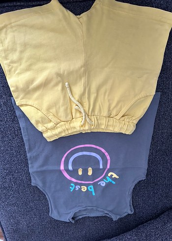 Kız Çocuk Gri Baskılı Pamuklu Atlet - Görsel 2