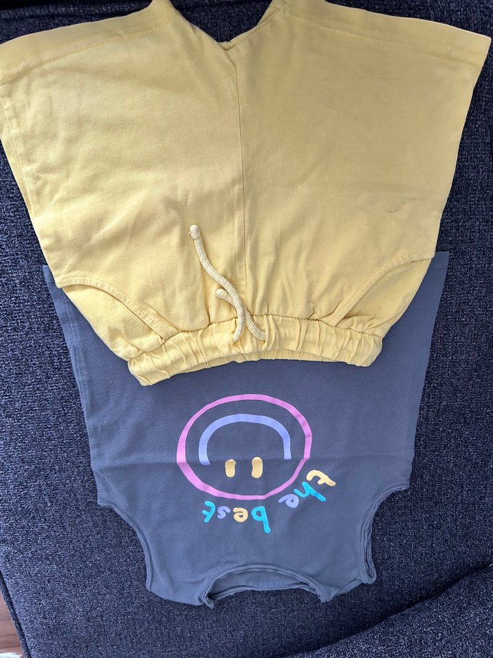 Kız Çocuk Gri Baskılı Pamuklu Atlet - Görsel 2