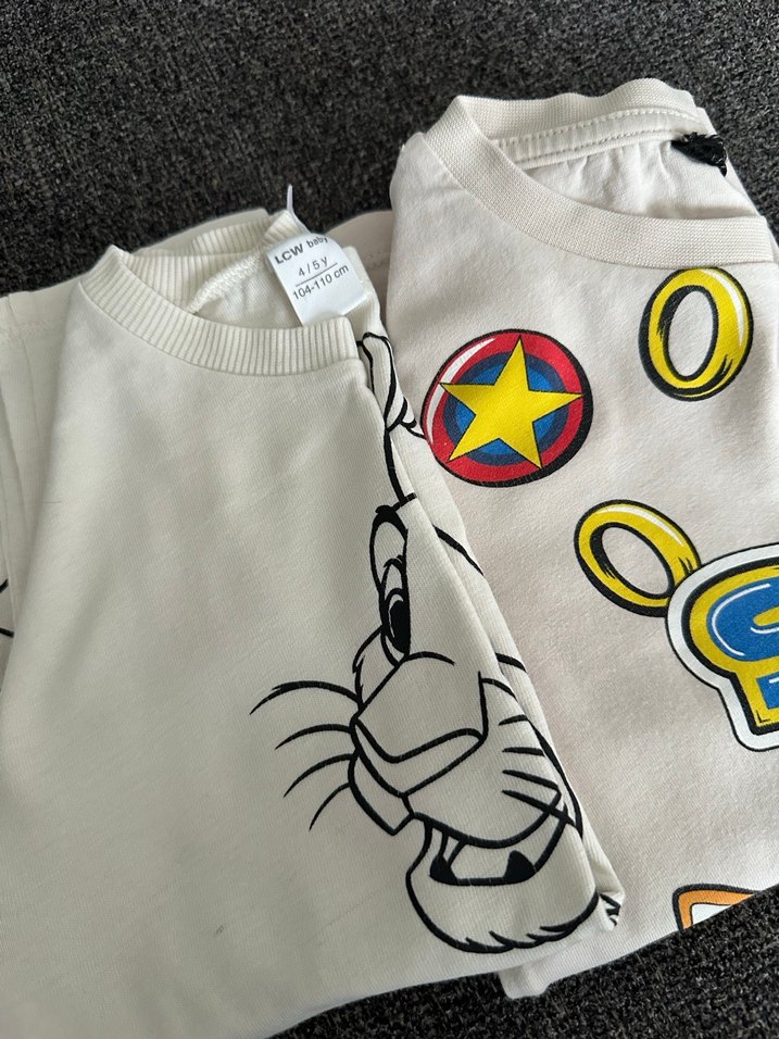 Sonic Baskılı Beyaz Erkek Uzun Kollu Tişört - Görsel 2