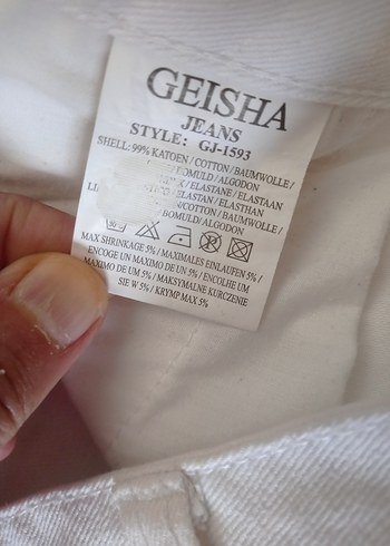 m Beden beyaz Renk Kadın Beyaz Keten Kemerli Mini Etek