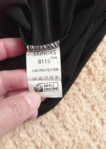 Siyah Uzun Kollu Payetli Bluz - Görsel 5