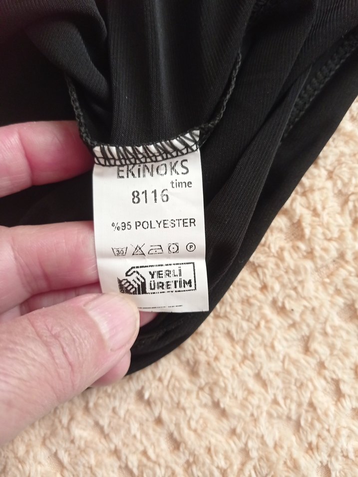 Siyah Uzun Kollu Payetli Bluz - Görsel 5