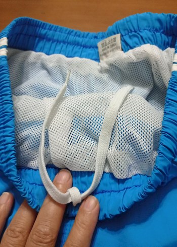 Mavi Elastik Bel Erkek Spor Şort - Görsel 6