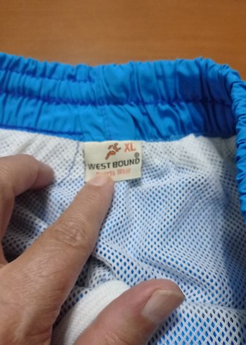 Mavi Elastik Bel Erkek Spor Şort - Görsel 3