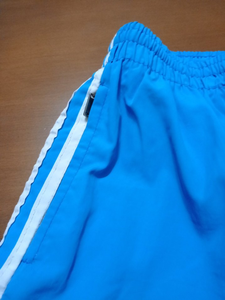 Mavi Elastik Bel Erkek Spor Şort - Görsel 2