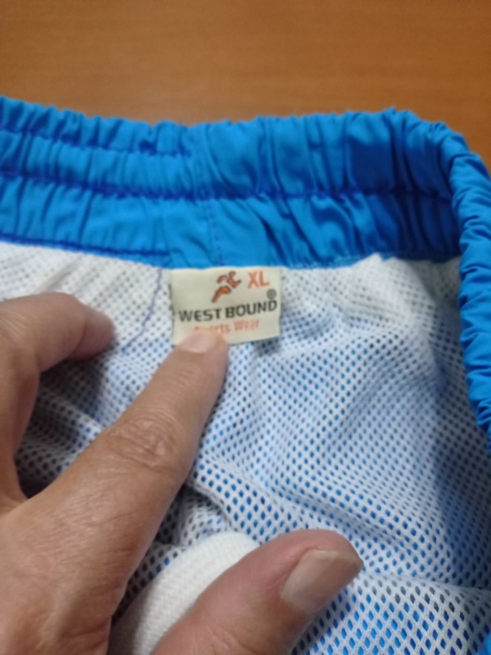 Mavi Elastik Bel Erkek Spor Şort - Görsel 3