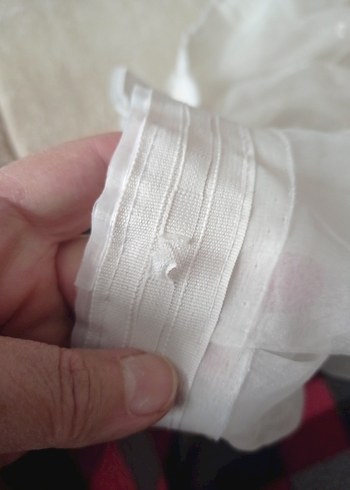 İşlemeli Beyaz Bohem Perde cibinlik - Görsel 8