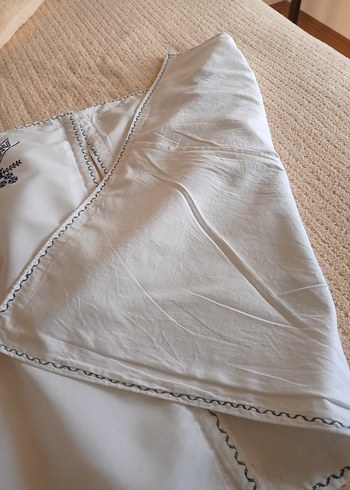 İşlemeli kanaviçe Beyaz Yastık Kılıfı - Görsel 6