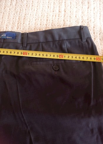 füme Kemerli Kumaş Pantolon - Görsel 7